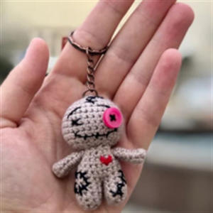 Оптовая продажа, хлопковая кукла вуду для Хэллоуина, брелок, плюшевая кукла амигуруми, вязанная крючком, мягкая кукла, техника стирки - Product Image 4