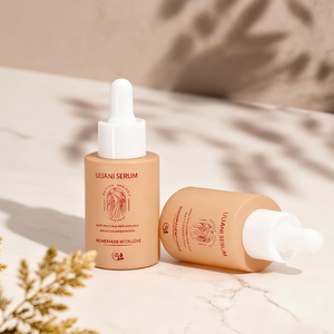 Logo del marchio personalizzato siero essenziale smerigliato spalla piatta 30ml 50ml 100ml crescita del viso barba <span class=keywords><strong>olio</strong></span> contagocce vuoto bottiglie di vetro - Product Image 3