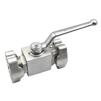 Vanne à boisseau sphérique hydraulique haute pression en acier au carbone, type BKH, à bride SAE 304, BKH-SAE-210-15 420-15, du fabricant chinois