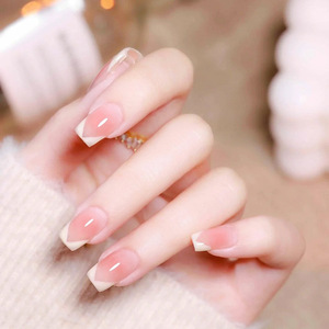TSZS Marque Privée Ongles Courts Squoval Minimalistes à Poser (French Press) 24 Pièces Motif Cœur Ongles Artificiels pour la <span class=keywords><strong>Saint</strong></span>-<span class=keywords><strong>Valentin</strong></span> - Product Image 2