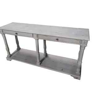 French Antique Style Tabla De Consola Luxury Recycle Solid Wood Hallway <b>Console</b> <b>Table</b> <b>with</b> Drawers - Product Image 3