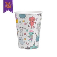 Gobelet en papier jetable fantôme et citrouille d'Halloween Fournitures de vacances bon marché pour le café et le thé