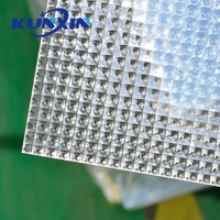 Diffuseur LED Kunxin découpable en PMMA 100 % neuf, texture prismatique anti-éblouissement