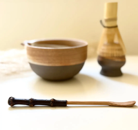 Cuillère à matcha en bambou naturel 100% faite à la main de haute qualité pour la cérémonie du thé Ensemble de matcha Accessoire d'outil à matcha