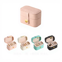 Boîte à bijoux de voyage compacte en cuir PU et PVC personnalisable – Organisateur de bijoux portable – Vente flash