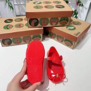 Chaussures plates en PVC pour enfants, style gelée, avec nœud, pour l'été, modèle princesse - Product Image 4
