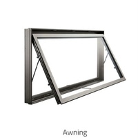 Fenêtres en verre d'auvent de cadre UPVC utilisées par Commercial de haute qualité utilisées pour la fenêtre d'auvent de maison