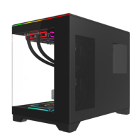 Boîtier PC de jeu ATX Mid Tower avec panneau en verre trempé amovible, bande RGB, blanc, pour ordinateur de bureau, refroidissement du processeur