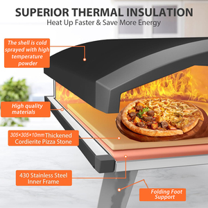 Four à pizza à <span class=keywords><strong>gaz</strong></span> extérieur moderne de 12 ''petit four à pizza à <span class=keywords><strong>gaz</strong></span> commercial portable avec <span class=keywords><strong>barbecue</strong></span> pour pizza maison - Product Image 6