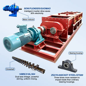 Staub befeuchtung mischer aus rostfreiem Stahl Doppelschlag mischer Industrieller Lebensmittel mischer Getreide mischer Maschinen Beton maschinen mischer - Product Image 3