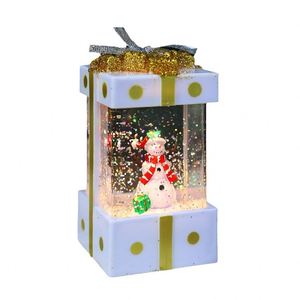 New Christmas Toys Gifts Battery Powered LED Lighting Ornaments Plastic Gift <b>Boxes</b> Water-Filled Wind Lanterns - Product Image 6