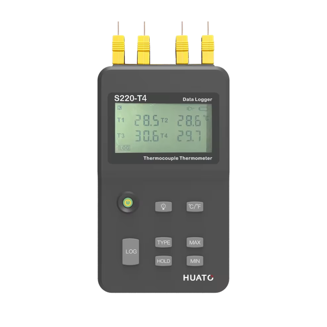 HUATO 4 Channels Thermocouple Temperature Data Logger for Sale