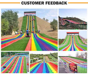耐候户外游乐区激动人心的户外游戏PE材料彩虹滑梯适合全气候 - Product Image 5