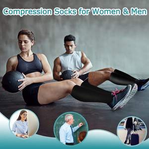 Qualité médicale varices cuisse haute les deux <span class=keywords><strong>jambes</strong></span> Anti Fatigue <span class=keywords><strong>douleur</strong></span> sport 20-30 Mmhg Compression <span class=keywords><strong>bas</strong></span> chaussettes pour hommes - Product Image 5