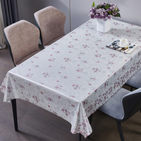 Nappe de table rectangulaire en PVC anti-rayures, imprimé floral brun de luxe RNPT Platinum