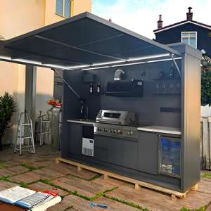 Riêng Mát Màu Sắc Thép Không Gỉ Ngoài Trời Nhà Bếp Nhà Kho Thiết Lập Không Thấm Nước Ngoài Trời Nhà Bếp Nhà Kho Bên Cửa Cho BBQ Pod Vườn - Product Image 1