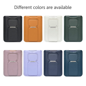 وصل حديثاً حامل بطاقات الهاتف الجلدي القابل للطي مع حامل للهواتف - Product Image 2