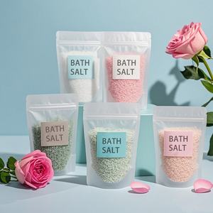 Sachets en plastique personnalisés imprimés numériquement, à fond plat, thermoscellables, pour sel de mer et sels de bain, emballage écologique, vente en gros - Product Image 4