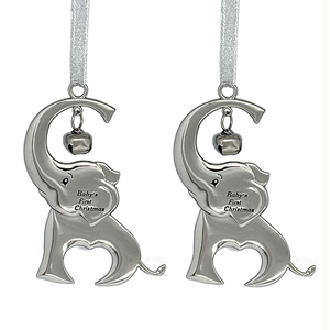 Ornamento di <span class=keywords><strong>Natale</strong></span> con campana d'argento Ornamento di <span class=keywords><strong>Natale</strong></span> del bambino nuovo bambino ricordo d'argento - Product Image 1