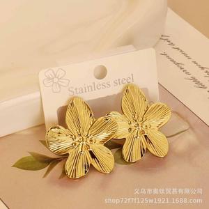 MW非変色女性低刺激性ジュエリーイヤリングステンレス鋼イヤリングジュエリー18k金メッキスタッドイヤリング卸売 - Product Image 6