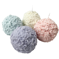 LANJO Moderne Handgefertigte Spiralförmige Sojawachs-Duftkerzen Kreative Kugelform Rotierende Aromatherapie-Glaskerzen mit Individuellem Duft für Geburtstage