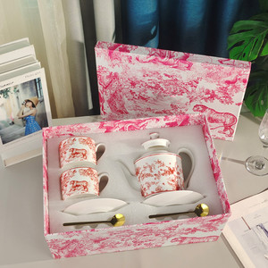 Juego de Café y Té de Porcelana Fina de 7 Piezas Serie D, con Capacidad de 200 ml, Sostenible para Uso en Cafeterías - Product Image 2