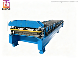 Machine de formage à froid de tôles trapézoïdales en acier IBR à couche unique, contrôlée par PLC, pour la fabrication de tuiles métalliques à grande vitesse - Product Image 3