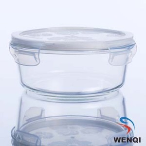 Cam gıda konteyner depolama cam kavanoz cam silikon conta ile ve plastik kapaklı - Product Image 4