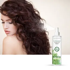 Nuovi arrivi private label cura dei capelli olio essenziale di rosmarino Spray per capelli Spray protettivo termico senza risciacquo per capelli