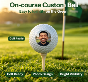 <span class=keywords><strong>Balle</strong></span> <span class=keywords><strong>de</strong></span> <span class=keywords><strong>golf</strong></span> en caoutchouc <span class=keywords><strong>personnalisée</strong></span> transfrontalière PM99 écologique en deux parties, 392 fossettes, dureté 80-90, avec logo, texte et image multicolores - Product Image 3