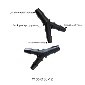 Conector de tubo flexible en forma de Y de 3 vías, de plástico, reductor, para manguera de agua, con conexiones de púas, cabezal de plástico PP, resistente a la corrosión - Product Image 2