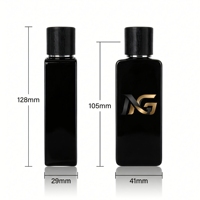 Bouteilles de parfum rectangulaires en verre personnalisées avec logo, 30 ml, 50 ml, de luxe, haute qualité, avec boîte cadeau, vente chaude