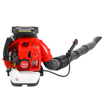 Soplador de hojas de mochila EB9510 de 85 CC con motor de gasolina industrial de 2 tiempos sin escobillas, certificado CE, para limpieza de carreteras y quitanieves DIY