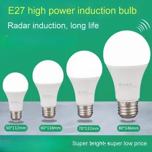 E27 thông minh <span class=keywords><strong>LED</strong></span> Nhôm bóng đèn tiết kiệm năng lượng cảm biến Radar hồng ngoại âm thanh của con người kiểm soát hành lang/lối đi/kho AC CE - Product Image 5