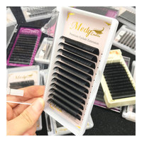 Extensions de cils en cachemire synthétique faites à la main, volume naturel, noir mat, logo personnalisé, 12 rangées J B C CC D DD, vente en gros