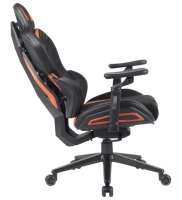 Chaise de gaming ergonomique en nylon avec accoudoirs 5D réglables, vérin à gaz 4 positions, pivotement à 360°, design de luxe pour bureau à domicile et ordinateur