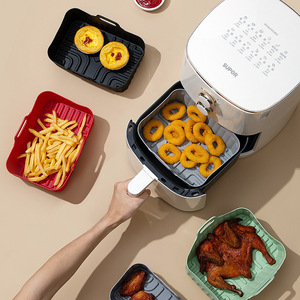 Silicone Baking Tray Household High Temperature Resistant Oil Absorbing Microwave Oven Tray Air Fryer Baking Tool - Product Image 3