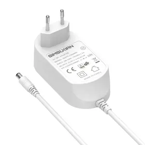 Simsukian ce gs adaptador de alimentação certificado, 48w adaptador de potência 24v 2a branco