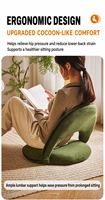Chaise de sol japonaise réglable ergonomique sans pieds en velours côtelé avec dossier pour chambre et salon
