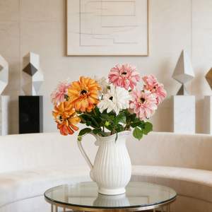 Flores Artificiales Modernas para Decoración de Mesa de Oficina u Hotel, Crisantemos Vibrantes de Imitación, Flores de Margarita Artificiales Coloridas y Realistas - Product Image 2