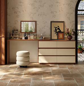 XHA New Chinese Style Integrated Solid Wood <b>Vanity</b> Dresser L-shaped Retractable Makeup <b>Table</b> for Master Bedroom - Product Image 4