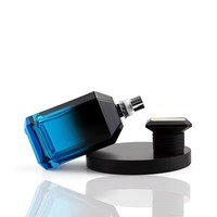 Flacon de parfum en verre rechargeable vide, carré, avec couvercle, 30ml, 50ml, 100ml, en stock pour commande en gros