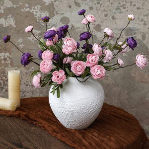 Flores de Loto Artificiales Morandi, Flor de Loto de Seda, Rama Individual, Decoración para el Hogar, Decoración para Bodas, Uso Comercial - Product Image 1