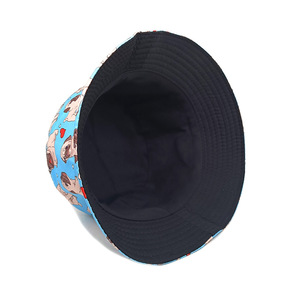 Nouveau style européen Chapeau de pêcheur imprimé chien unisexe Chapeau seau de protection solaire décontracté Casquette réversible en caoutchouc pour canard - Product Image 4
