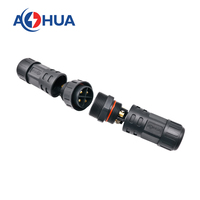 Haute qualité 4Pin 25A DC adaptateur secteur M29 mâle femelle circulaire câble prise IP68 assemblage Type de vis panneau mâle femelle prise