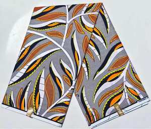 Tessuto looincly olandese originale 100% cotone organico Super Glitter oro con stampa a cera Grand African Hollandaise per ragazze - Product Image 3