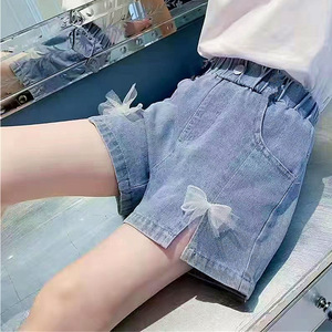 <span class=keywords><strong>Pantaloncini</strong></span> in Denim per Bambine 2-10 Anni, Shorts Estivi alla Moda con Elastico in Vita, Morbidi <span class=keywords><strong>Pantaloncini</strong></span> in Cotone per Bambini - Product Image 5