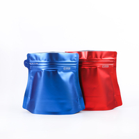 Sacs de café instantané de 8oz 12 oz 1lb avec valve et fermeture éclair et feuille d'aluminium couleur dorée semi-transparente personnalisée unique