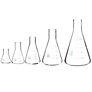 Oferta Especial: Frasco Erlenmeyer de Vidrio Borosilicato de 250 ml para Uso en Laboratorio con Diseño Cónico de Cuello Estrecho 3.3 y 3 Años de Garantía - Product Image 1