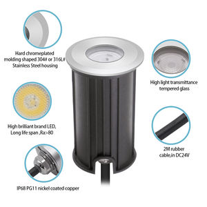 Lampe sous-marine à <span class=keywords><strong>prix</strong></span> raisonnable, acier inoxydable 316, IP68, <span class=keywords><strong>mini</strong></span>, anti-corrosion, température de couleur réglable 2700-6500K, éclairage de <span class=keywords><strong>piscine</strong></span> - Product Image 2